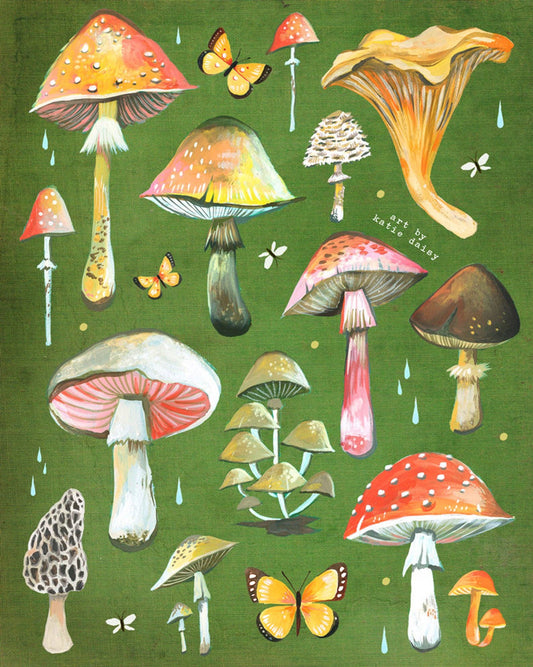 Mushroom Chart Art Print