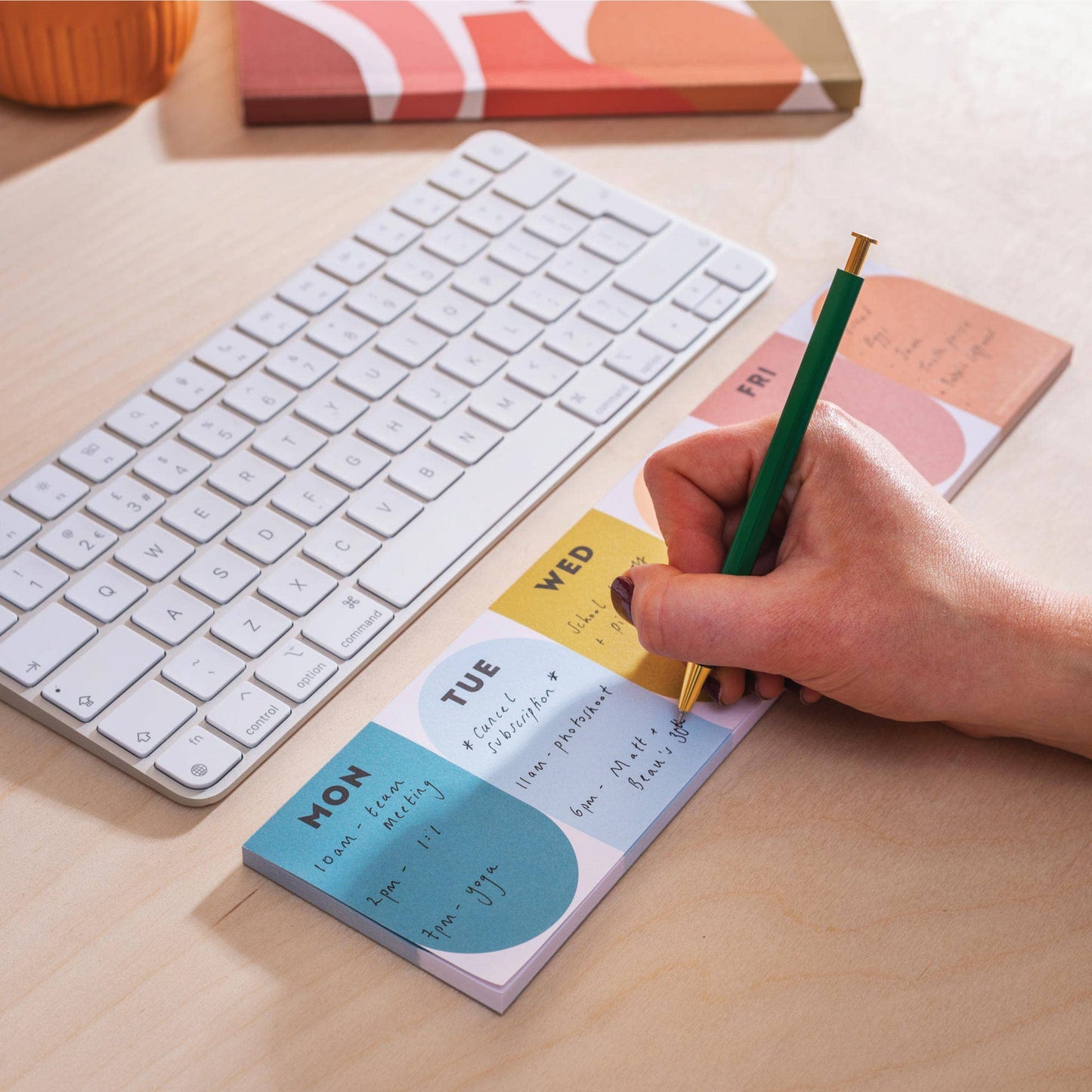 Keyboard Weekly Planner Pad - Nature Arches