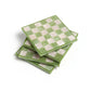 Green Check Resin Coaster (Set of 4)