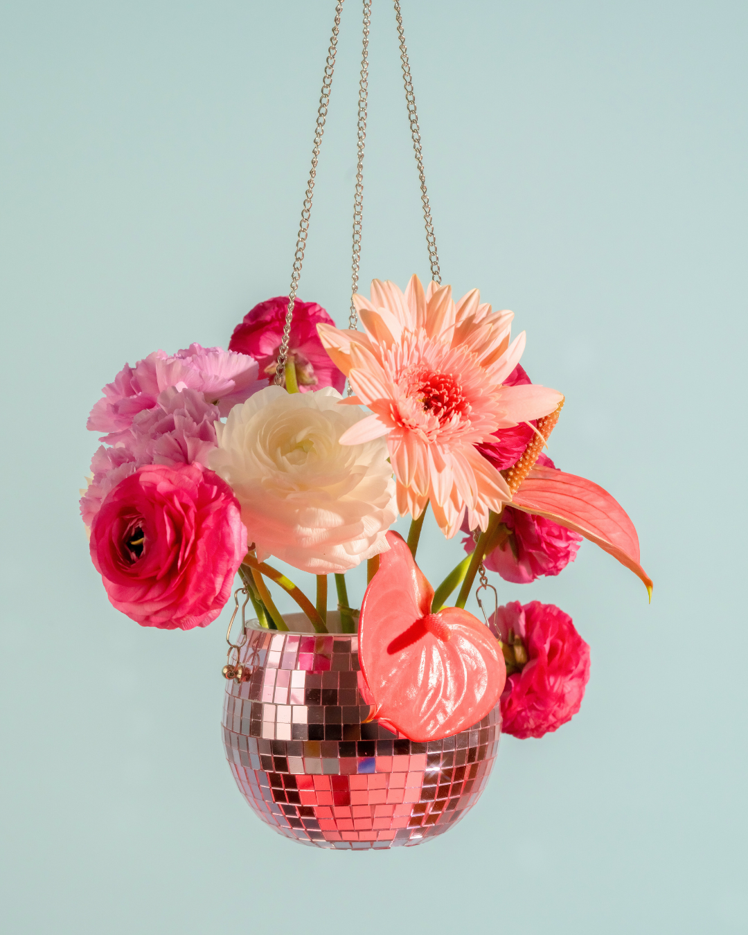 Disco Ball Planter - Pink