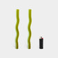 Green Wiggle Candles - (2 Pack)