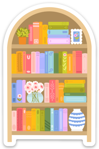 Rainbow Bookshelf Sticker