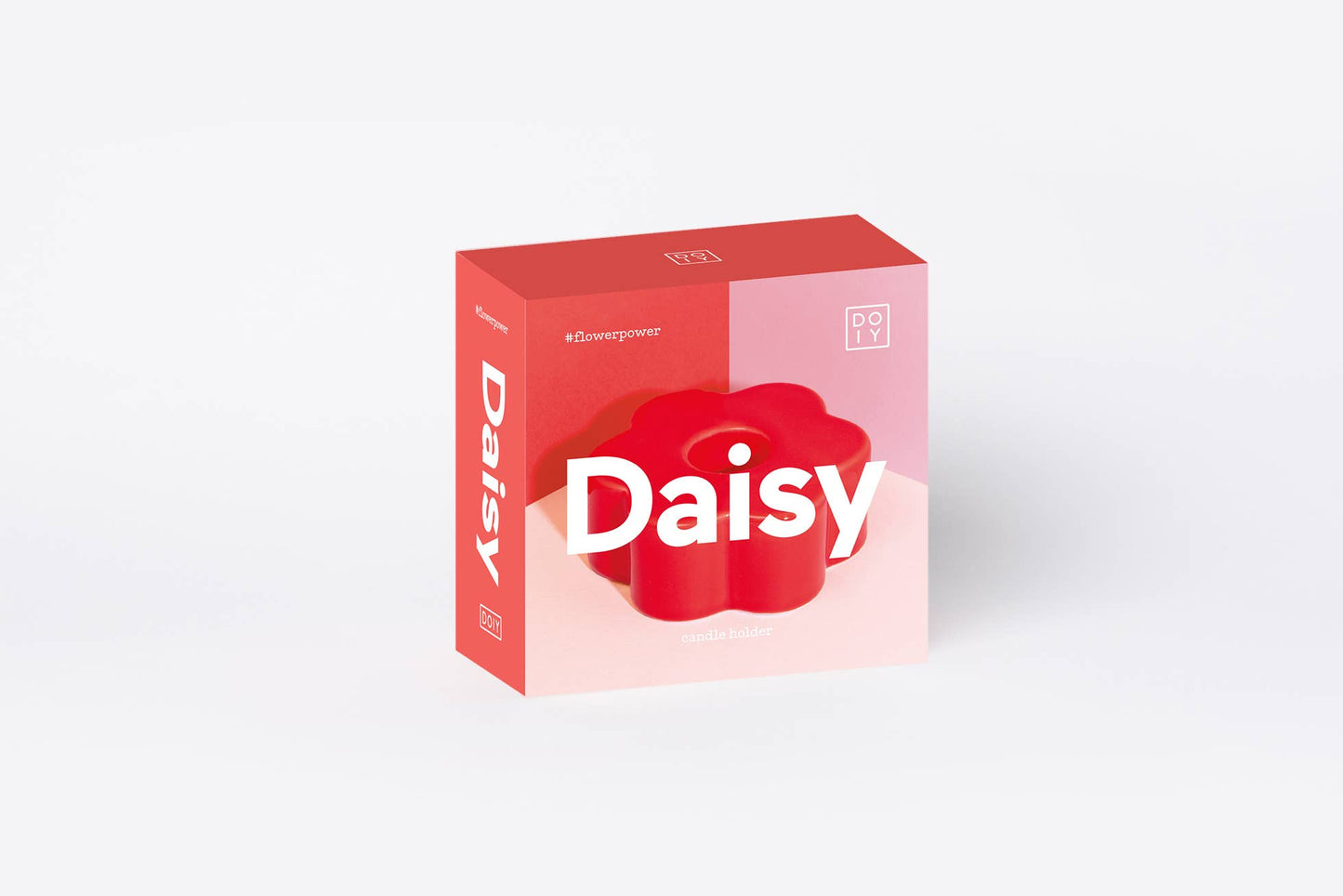 Red Daisy Candle Holder