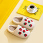 Strawberry Print Plush Slippers