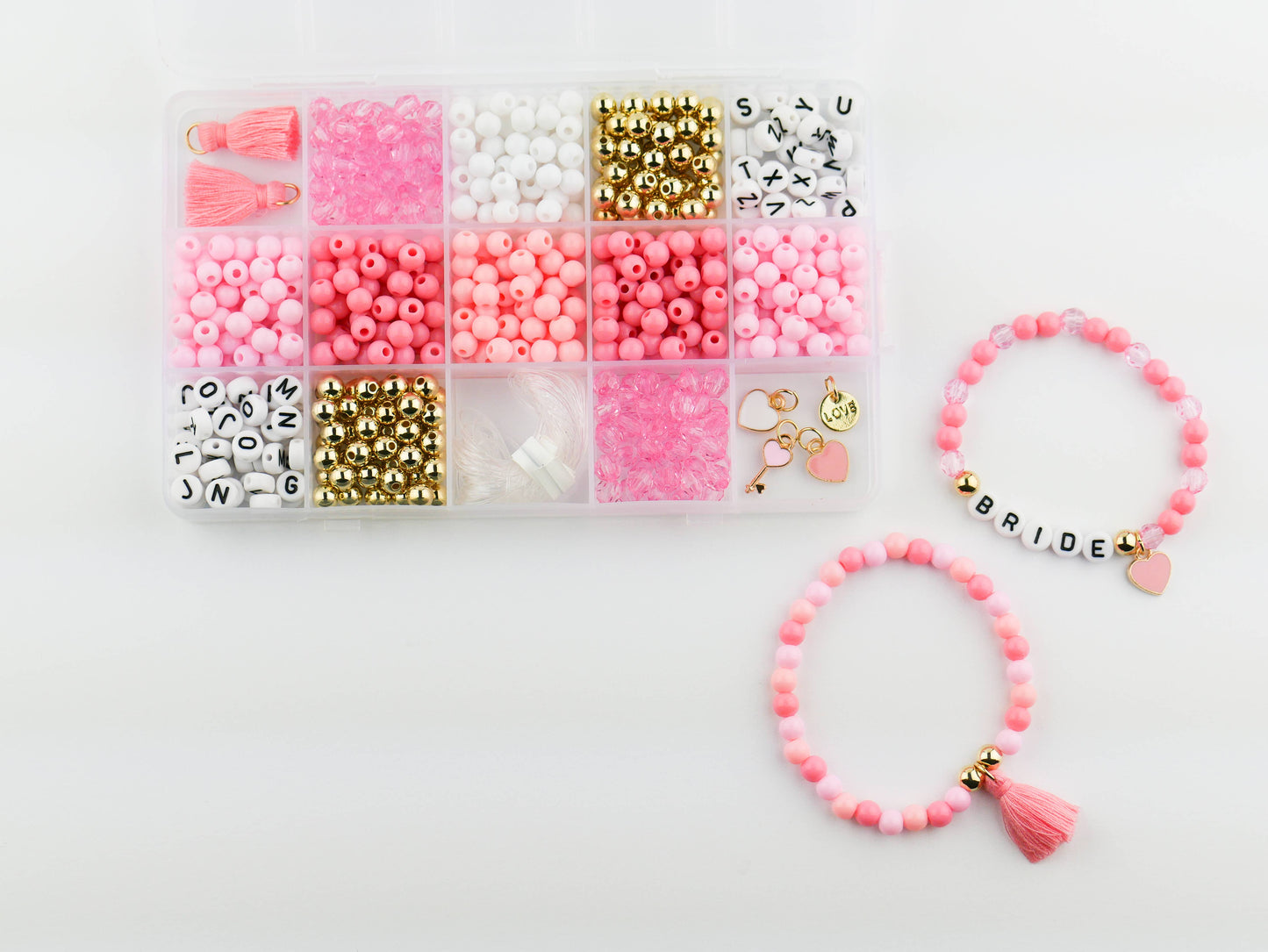 Bachelorette Party Bach and Boujee Stretchy Bracelet Craft