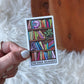 The Book Hoarder Tarot Card Sticker