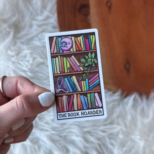 The Book Hoarder Tarot Card Sticker