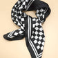 Checkered Silky Bandana Scarf