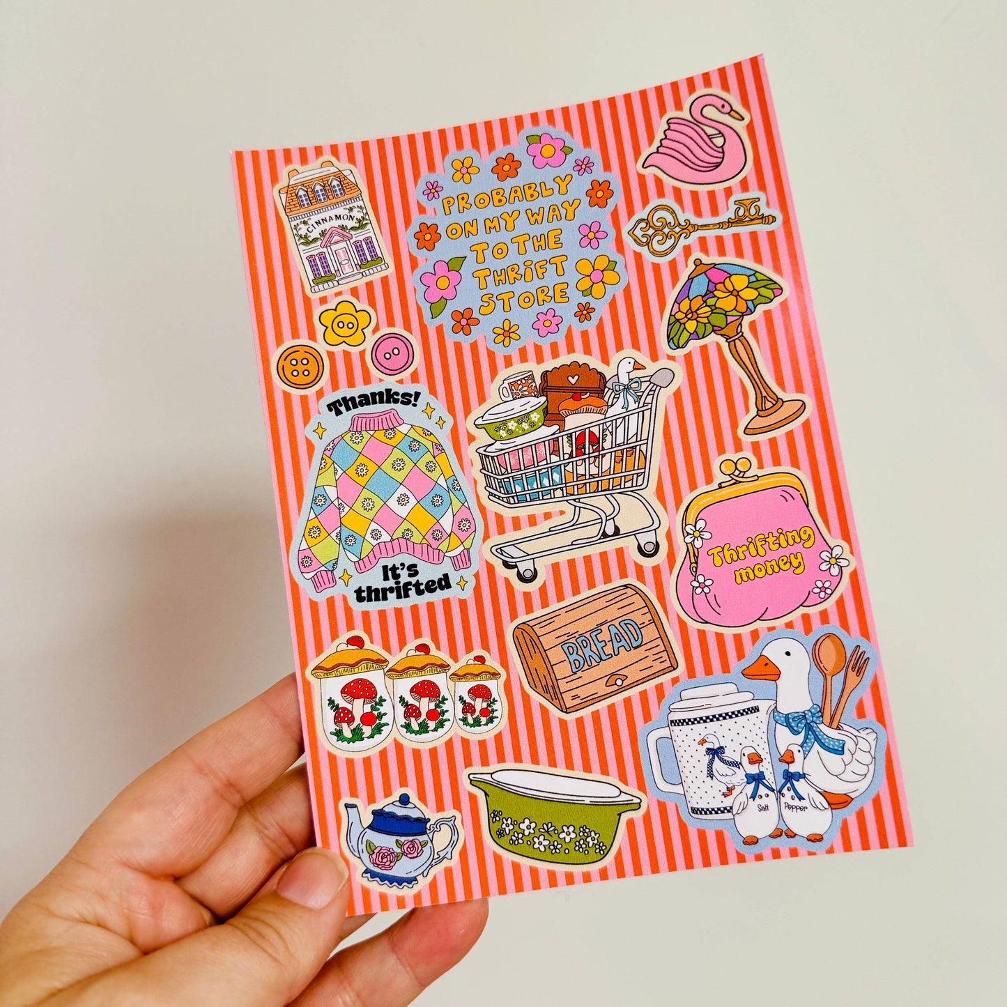 Junk Journal Stickers - Thrift Store Lover Minis