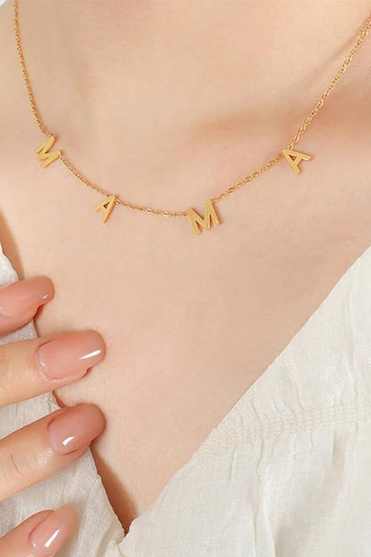 MAMA Charm Letter Necklace