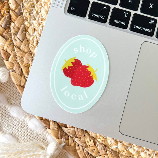 Shop Local Strawberries Sticker