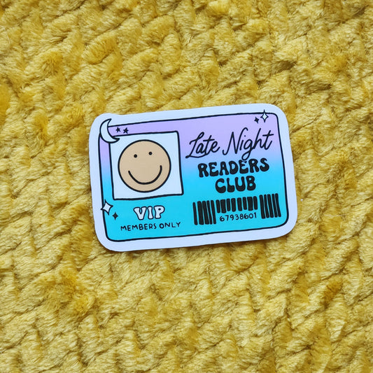 Late Night Readers Club Sticker