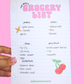 Grocery List Notepad