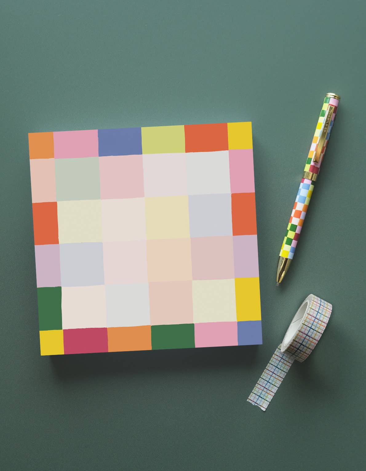 Rainbow Checks Jumbo Desk Pad