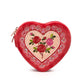 Fancy Heart Velvet Jewelry Zip Case