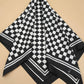 Checkered Silky Bandana Scarf