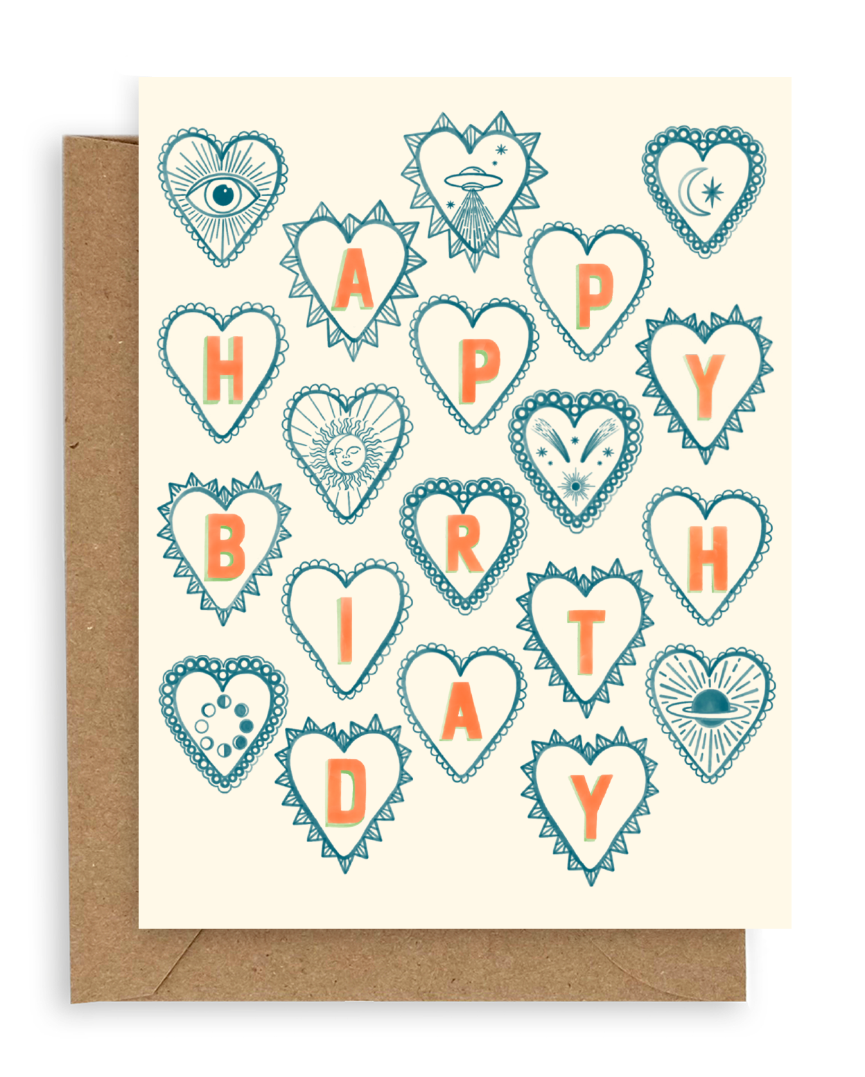 Heart Charms Birthday Card