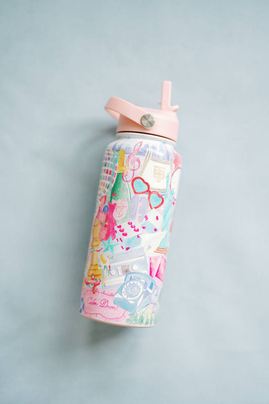 Taylor Swift 32 oz Insulated Water Bottle with Straw Lid