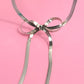 Ribbon Necklace (Silver + Gold)