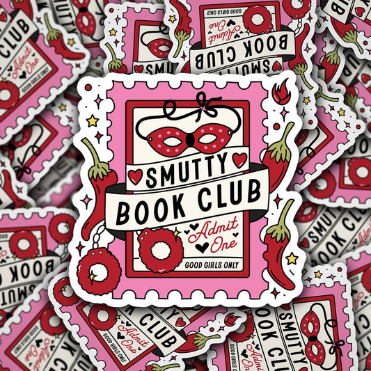 Smutty Book Club Ticket Vinyl Decal Sticker