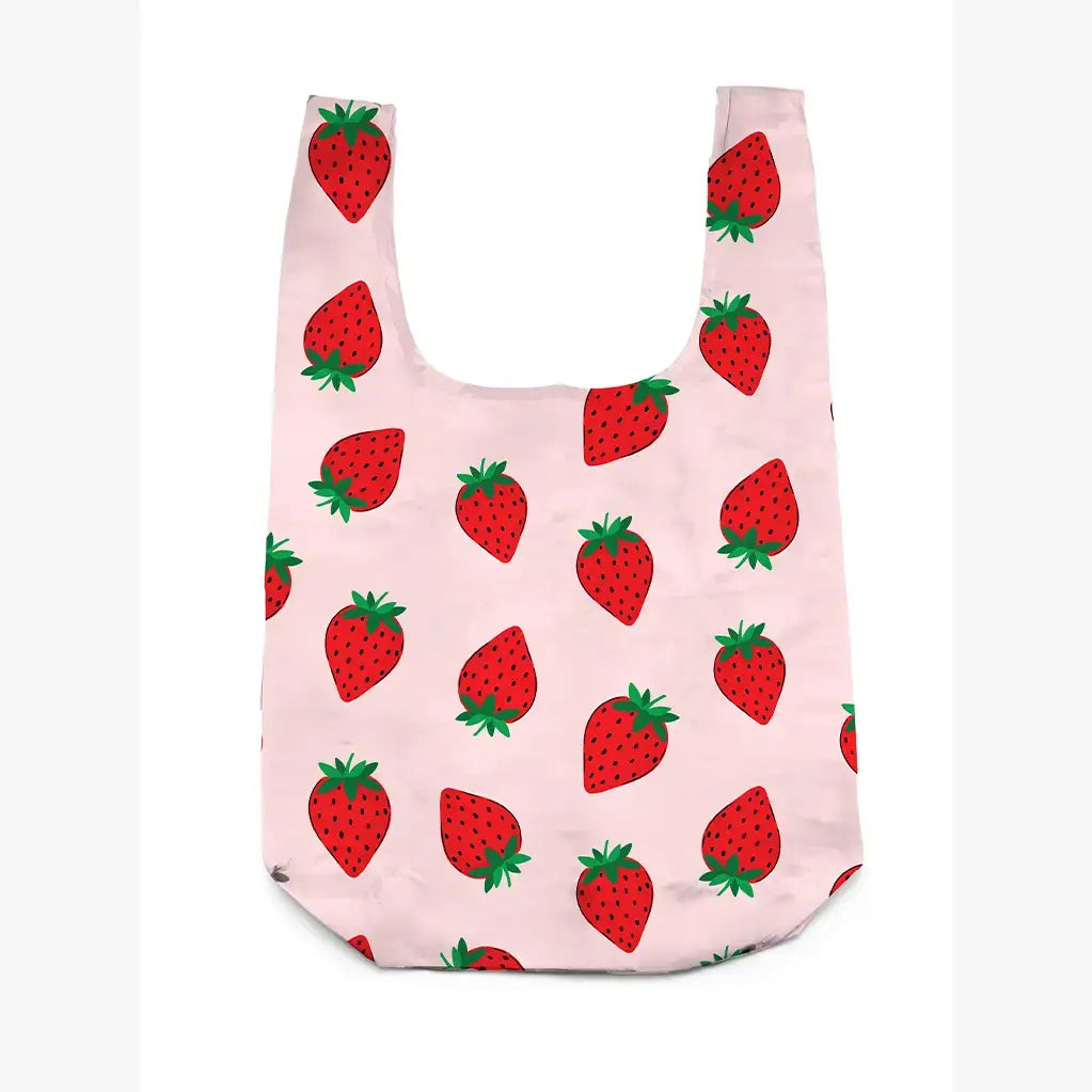 Strawberry Bag Charm w/ Reusable Shopper Bag