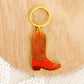 Cowboy Boot Metal Keychain