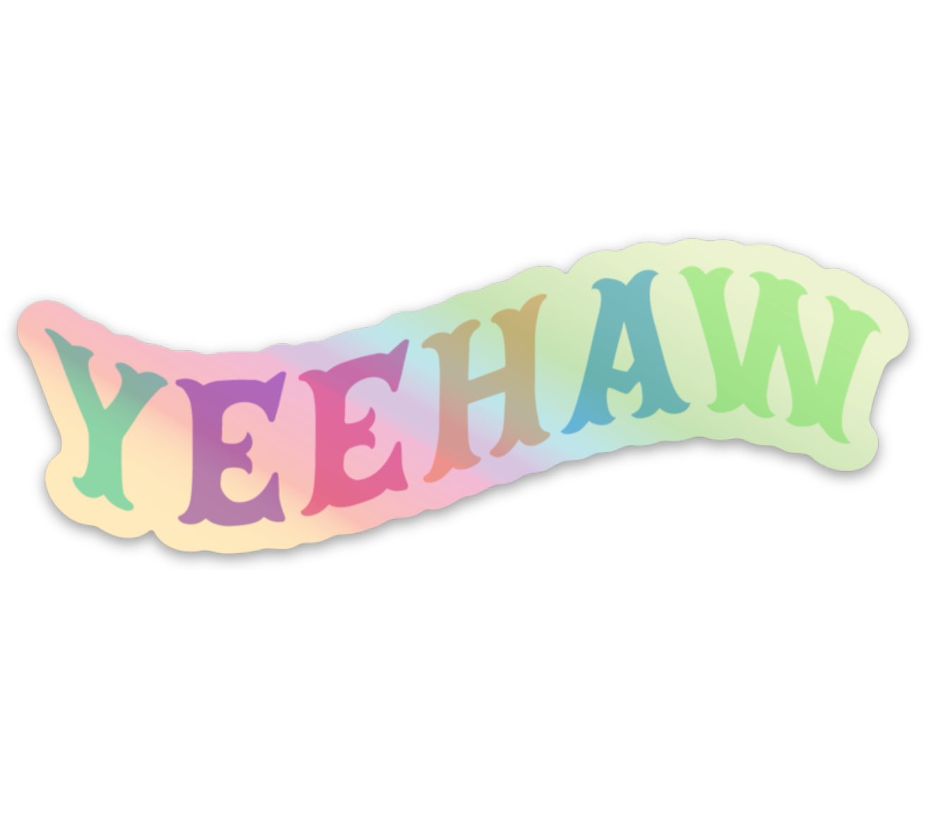 Yeehaw Holographic Sticker