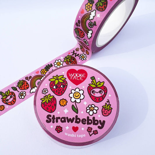 Strawbebby Print Washi Tape