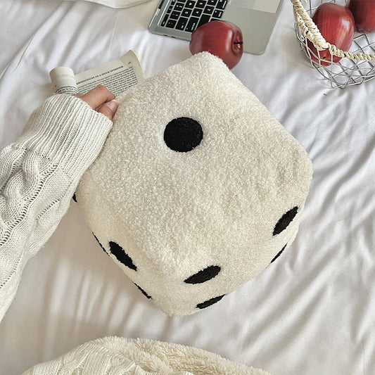 Lucky Girl Dice Plush Pillow