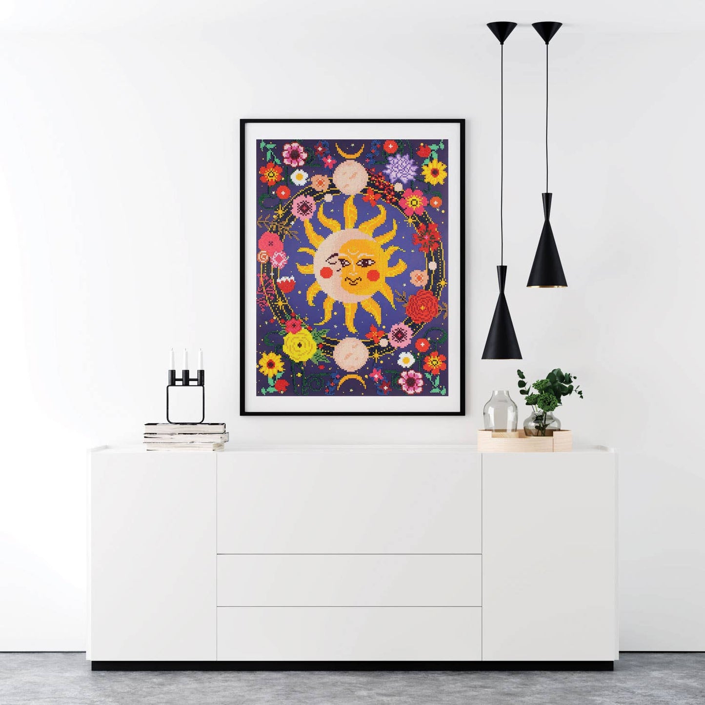 Floral Eclipse Diamond Painting Kit