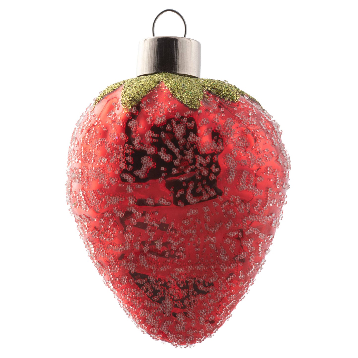 Strawberry Mercury Glass Ornament