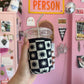 Black Star Checkered Coffee Sleeve