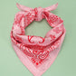 Paisley Pink Silky Feel Bandana Scarf