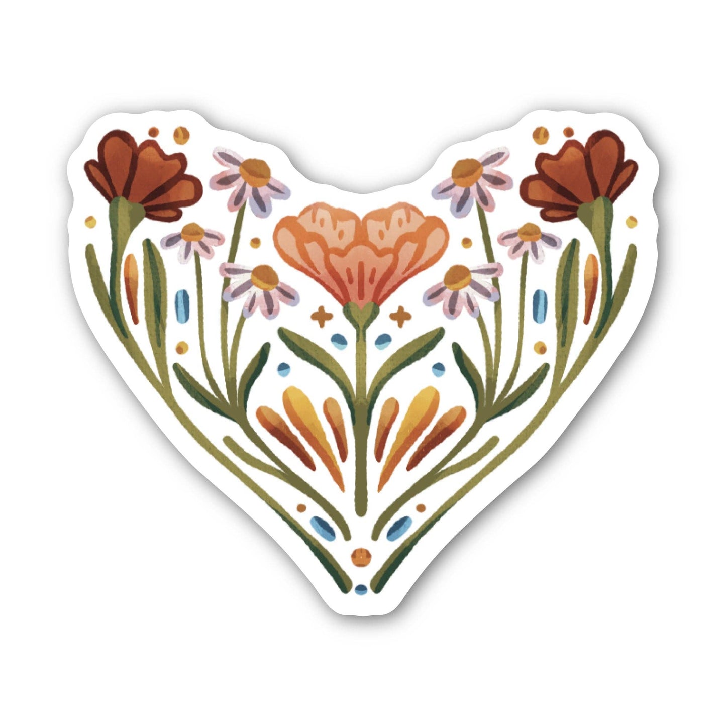 Flower Heart Sticker