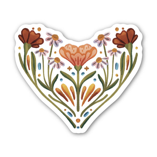 Flower Heart Sticker