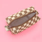 Checker Makeup Cosmetic Pouch Bag