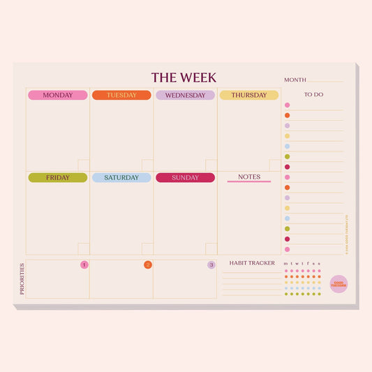 Color Theory Weekly Planner Pad