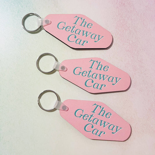 The Getaway Car Motel Style Keychain