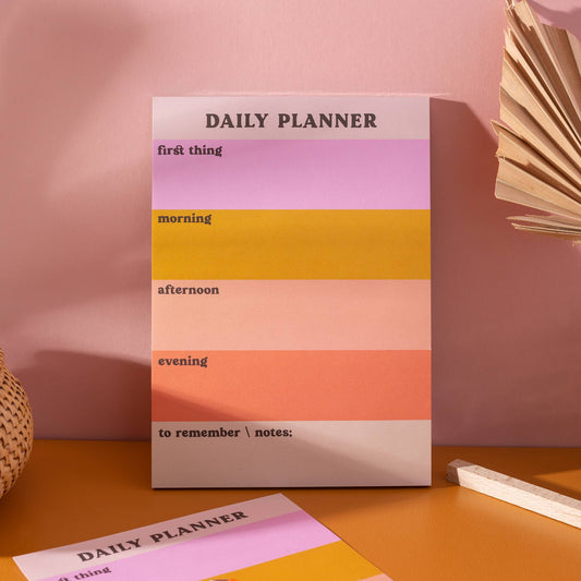 Pastel Colour Block Daily Planner Notepad