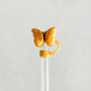 Yellow Butterfly Straw Cover