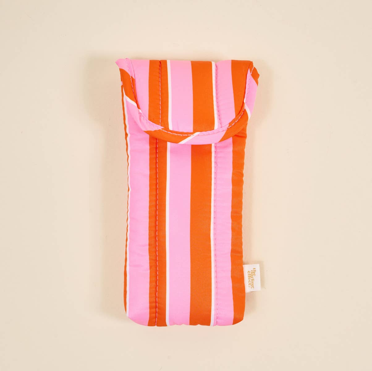 Puffy Sunglasses Case–Sicily Stripes Pink