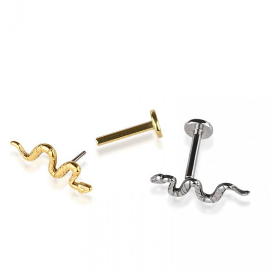 Tiny Snake Flat-Back Stud