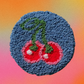 Cherry Punch Needle Mug Rug Coaster
