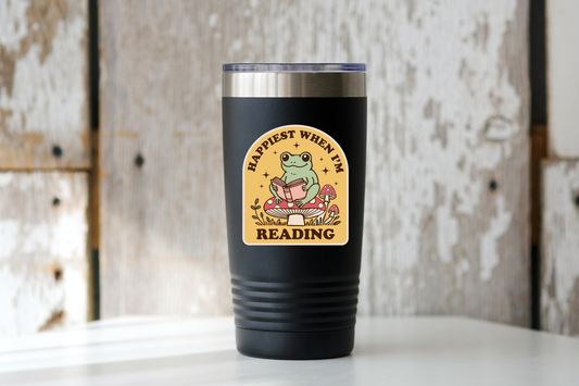 Happiest When I'm Reading Sticker