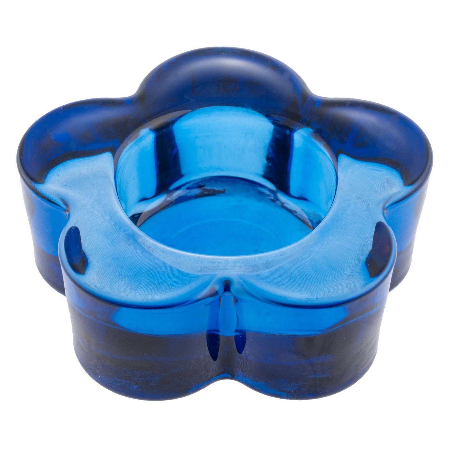 Glass Flower Tealight Holder