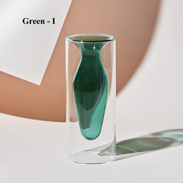 Nordic Double-Layer Hydroponic Glass Vase