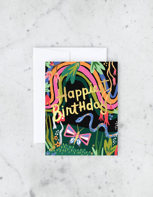 Rainbow Garden Birthday Card