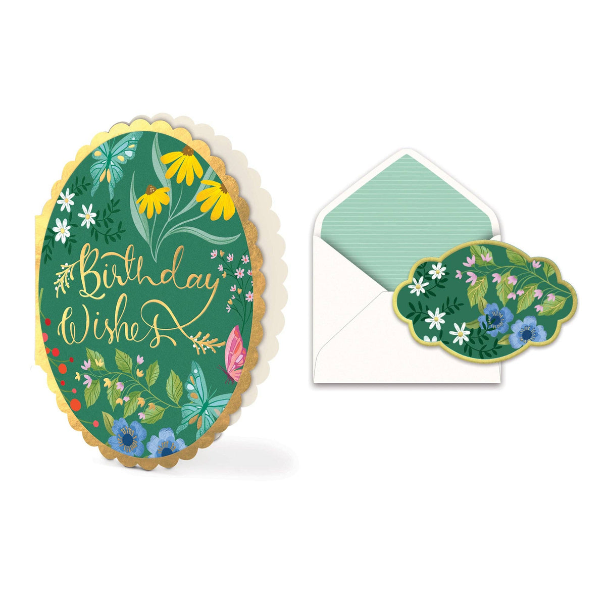 Garden Frills Birthday Deluxe Greeting Card