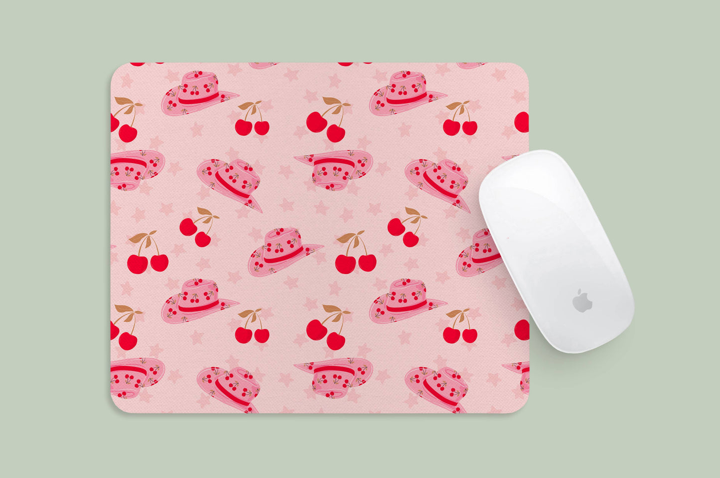 Cherry Cowgirl Hat Mousepad