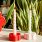 Red Daisy Candle Holder